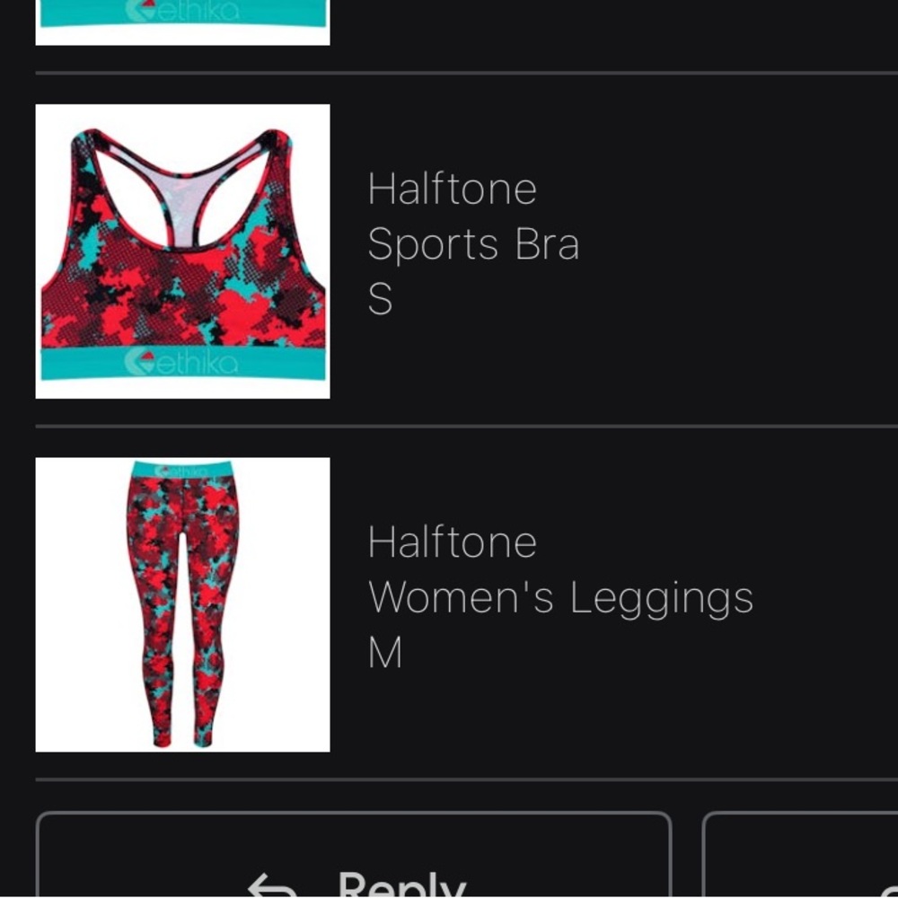 Ethika Halftone Sports Bra and leggings set